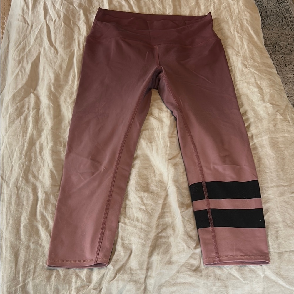 Alo Leggings with Black Stripes